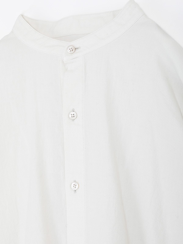 evam eva｜cotton wool band collar shirt [men's]｜men's
