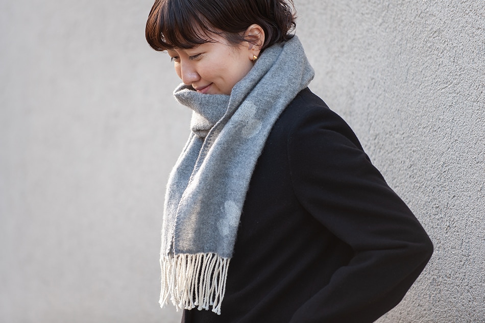 CHOUCHO カシミア混ウールロングマフラー（クリッパン×ミナ ペルホネン