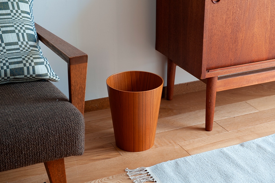 プライウッド ダストボックス チーク（サイトーウッド／SAITO WOOD