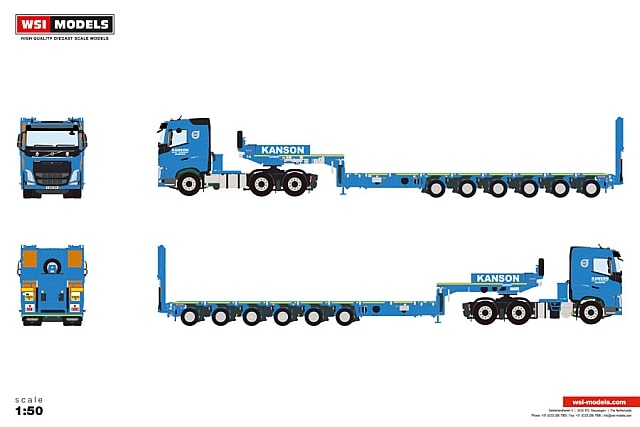 予約 01-5044 WSI 1/50 ボルボ FH4 スリーパーキャブ 6x4 MCO-PX（6軸