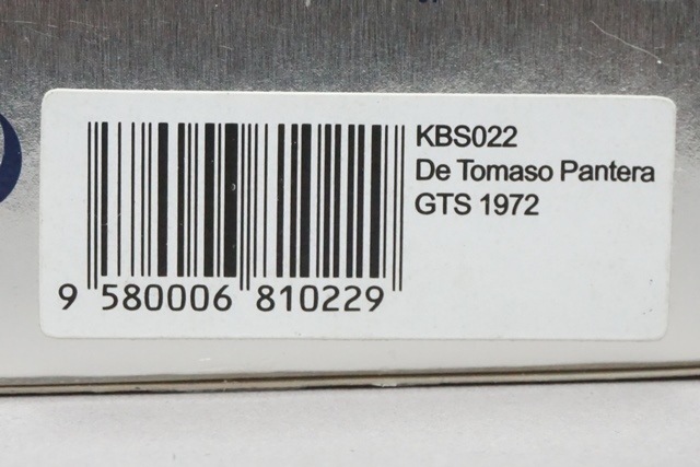 1/43 スパーク KBS022 デ・トマソ パンテーラ GTS 1972 シルバー