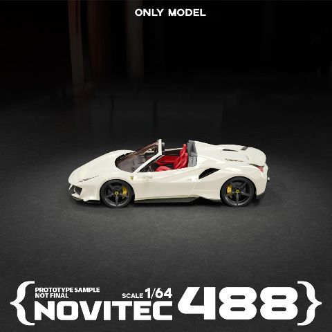 予約 ONLY Model 1/64 NOVITEC 488 Roaster Roadster Pearl white