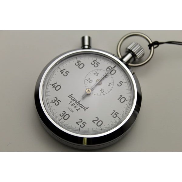 HANHART アナログストップウォッチ 1/5秒 30分計 積算式7石