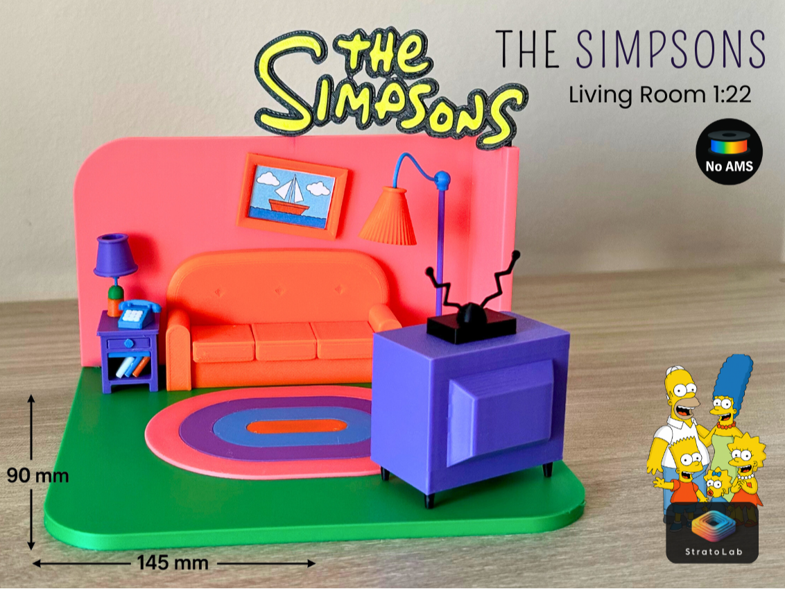 The Simpsons Living Room - Free 3D Print Model - MakerWorld