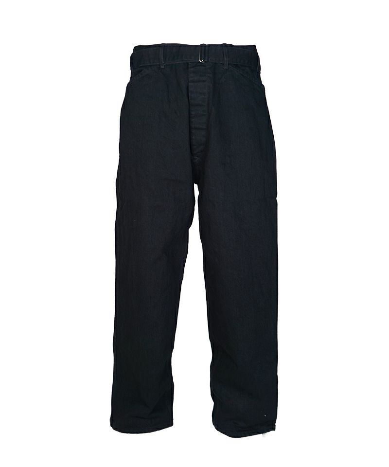 COMOLI＞ブラックデニム ベルテッドパンツ | MAKES ONLINE STORE