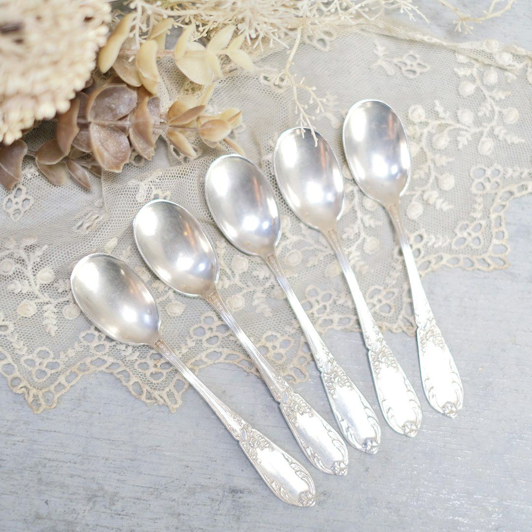 アンティークティースプーン フランス シルバープレートの通販