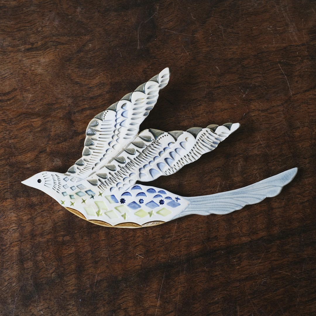 かわいい陶器の鳥のアートオブジェ Pottery studio K 金子ひとみ 作家