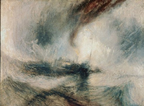 吹雪、港の沖合の蒸気船 Snowstorm at sea. 1842 | ジョゼフ・マロード