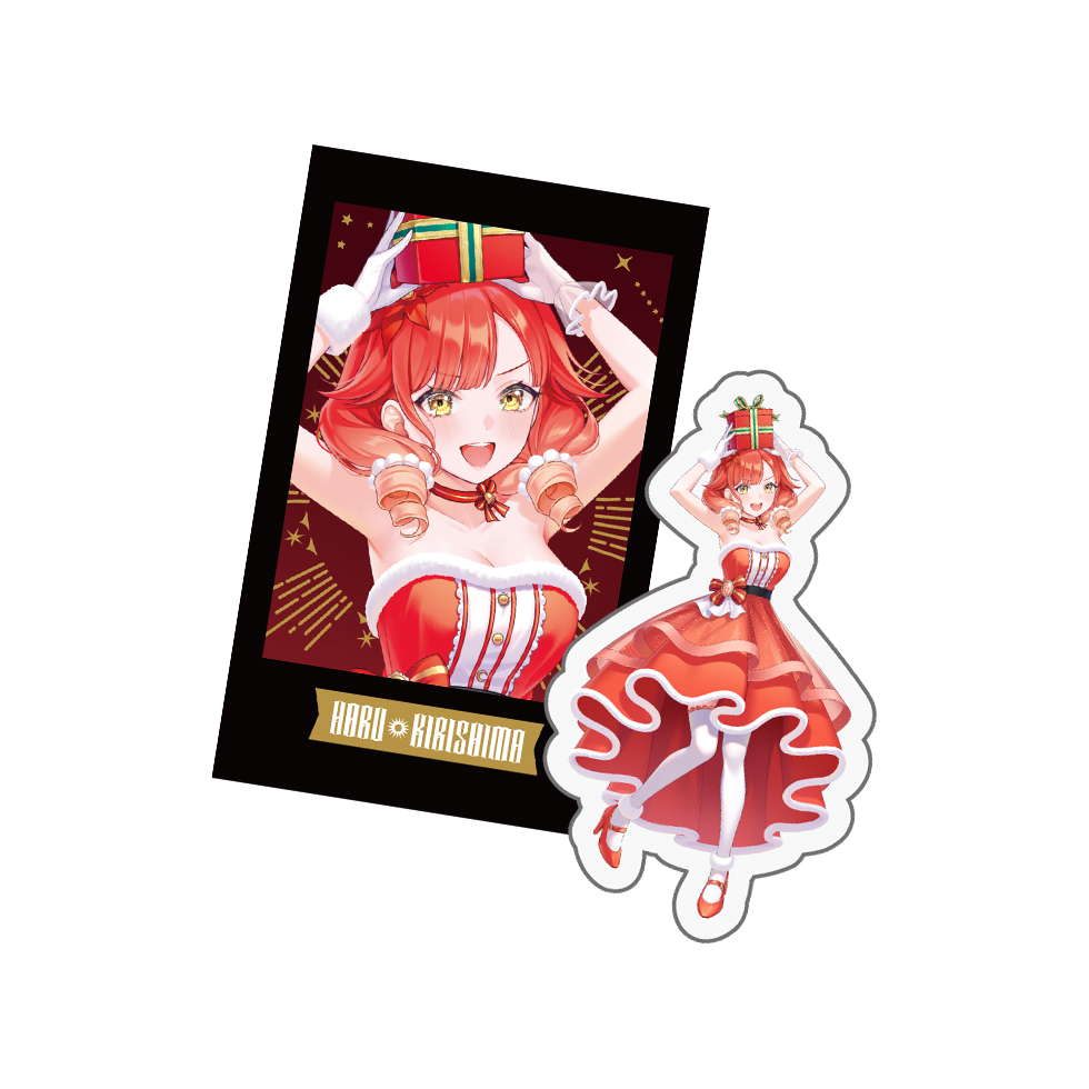ハルルナ クリスマス2025】ステッカー&チェキ風カードセット【霧島ハル
