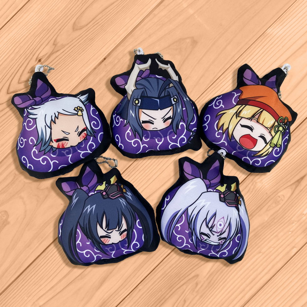 戦国乙女 風呂敷保留クッションキーホルダー【コンプリートセット