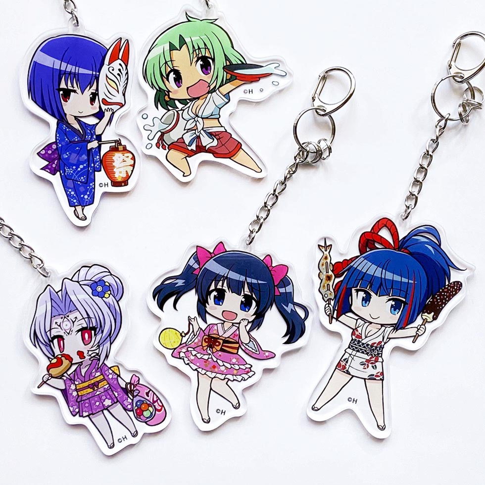 戦国乙女 かぎっ娘キーホルダーアクリルver.夏祭り【コンプリート