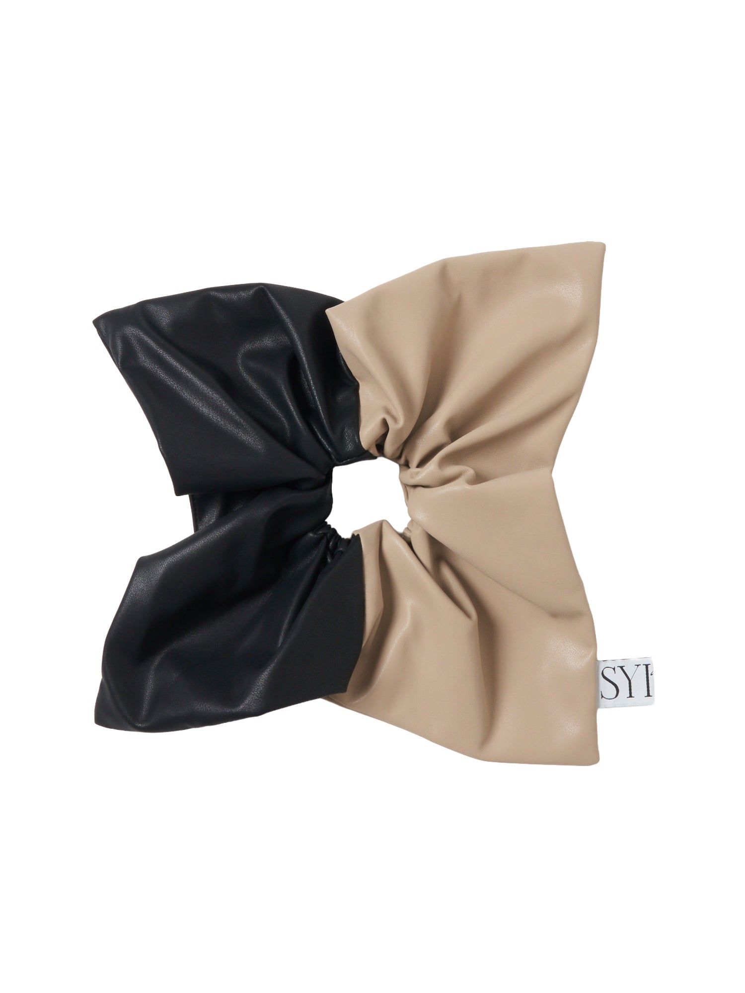 Square Leather Chouchou｜バイカラーレザーシュシュ – MARTE