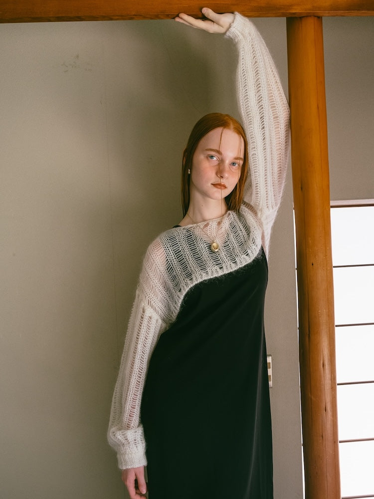 Kid Mohair Cropped Knit Pullover｜ショート丈モヘアニット – MARTE