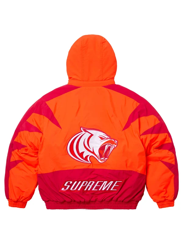 Supreme Wildcat Sideline Orange Puffer Jacket