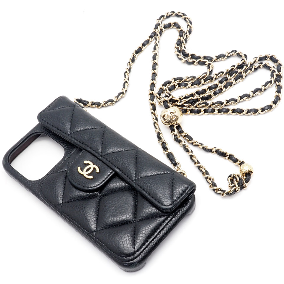 CHANEL シャネル タイムレスクラシック iPhone13Pro用ケース チェーン