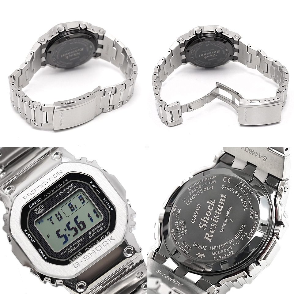 CASIO カシオ G-SHOCK フルメタル Bluetooth GMW-B5000D-1JF ソーラー