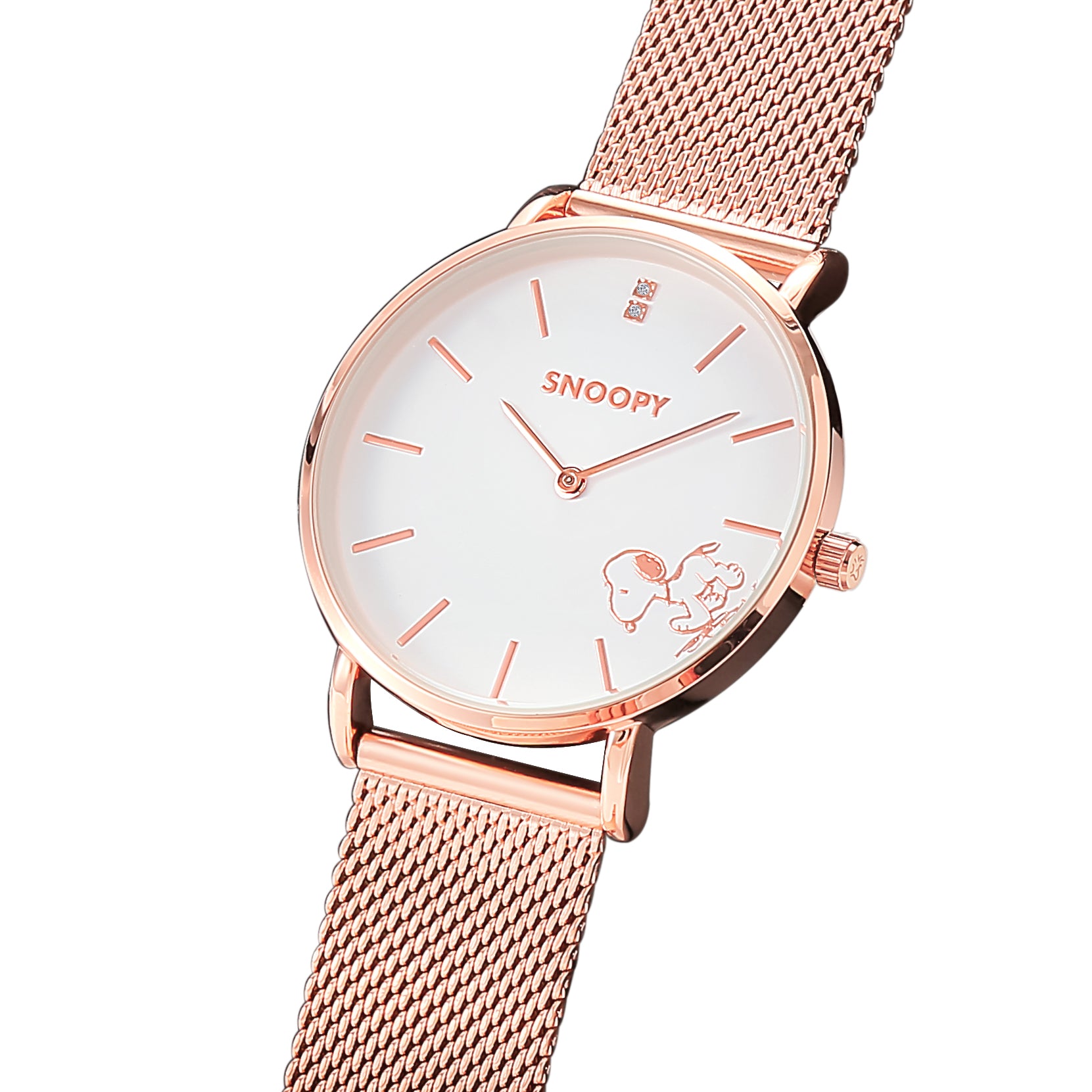 スヌーピー/SNOOPY]完全限定販売2000本！ダイヤモンド輝く 薄型腕時計