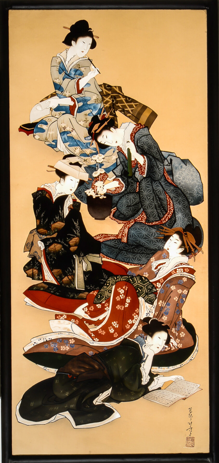 美人画 葛飾北斎 五美人 | Stained Glass Works