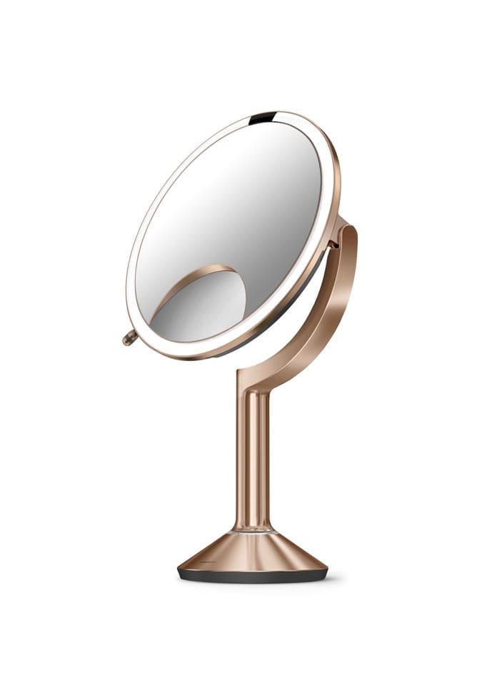 simple human】センサーメイクアップミラートリオ ローズゴールド