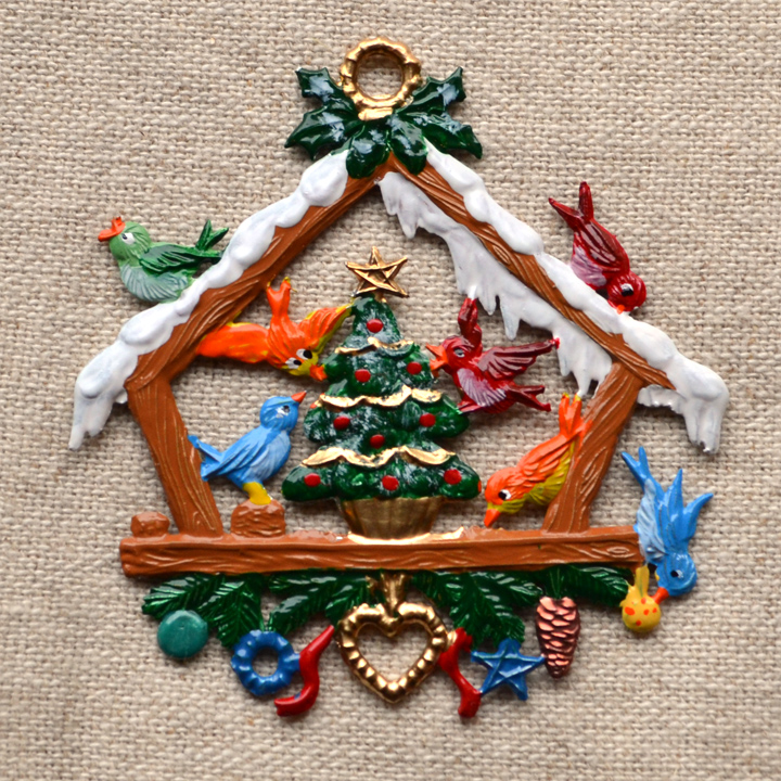 錫飾り 小鳥のリース - メルヒェン
