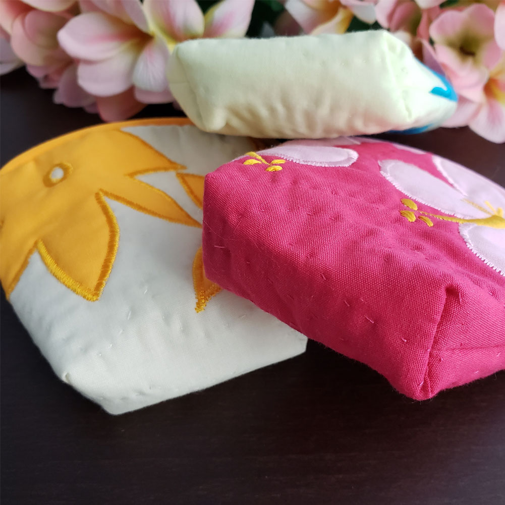 ハワイアンキルト Hawaiian Quilt 花柄コインケース /ハワイアンキルト