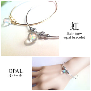 虹 -Star Rainbow- / オパールワイヤーブレスレット – 宙フェス夜市