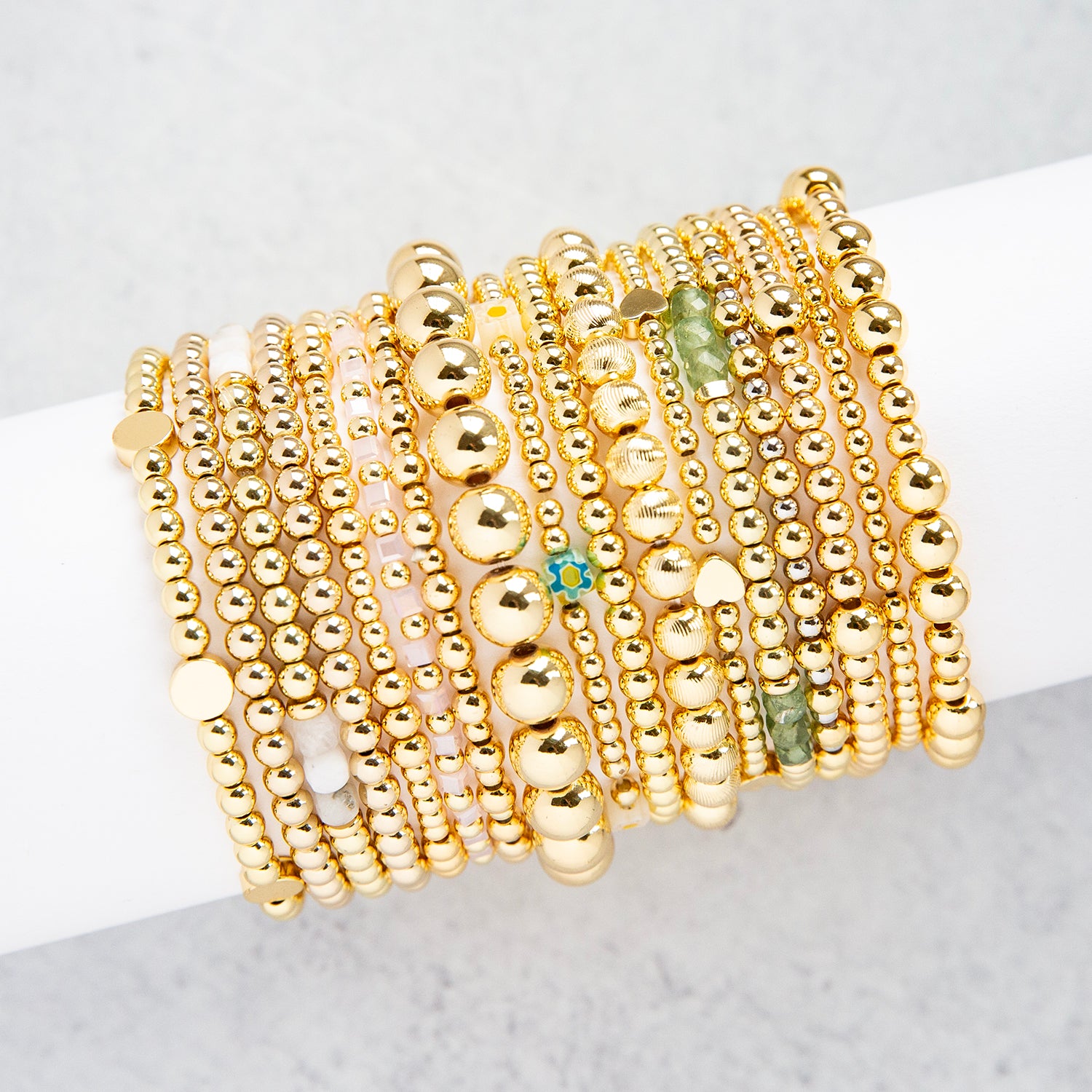 patterned ball bracelet (6mm X 4mm) – Marlyn Schiff