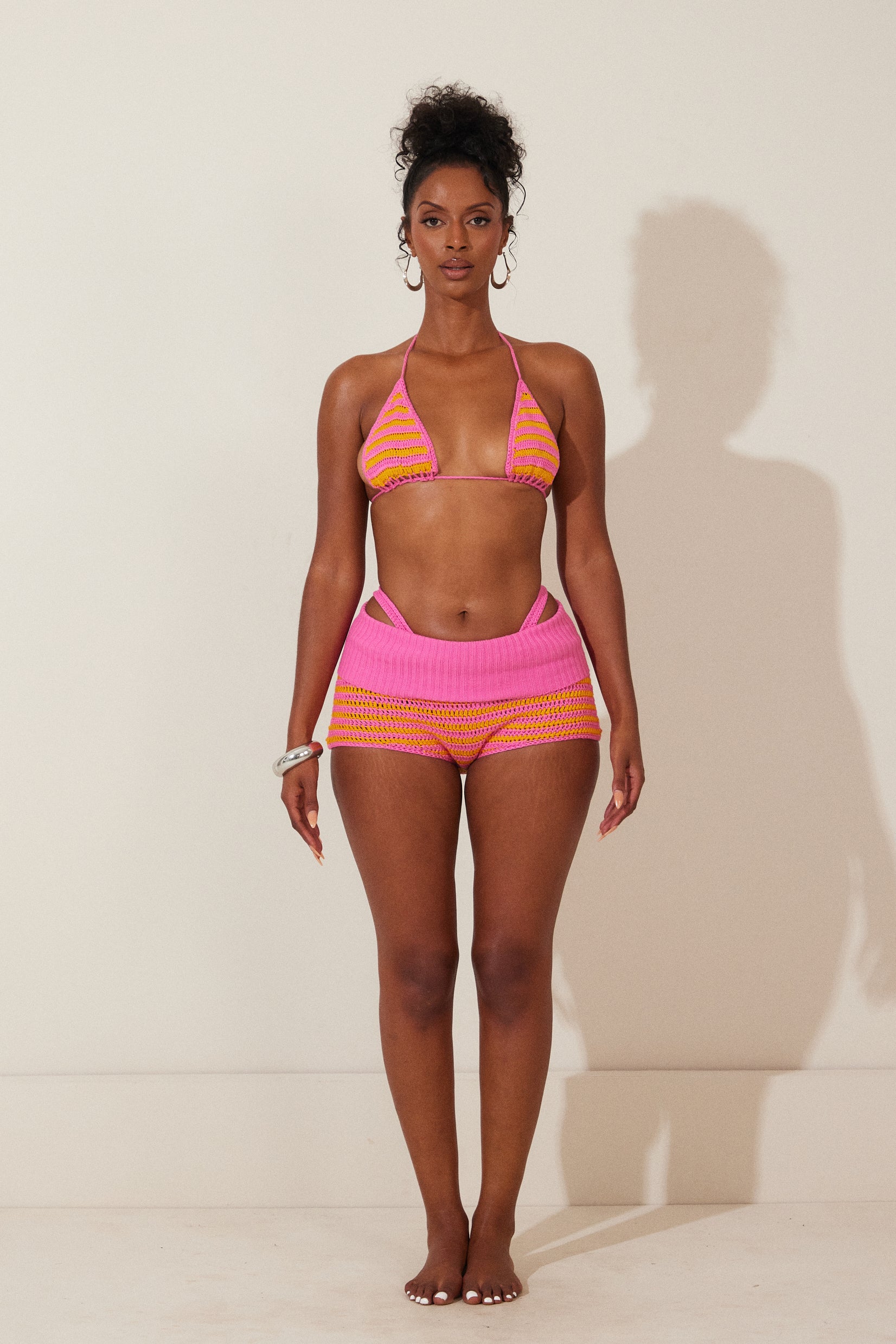 The Guerda Shorts in Pink and Orange – marsthelabel