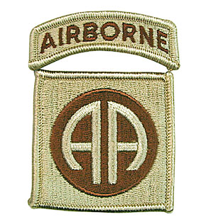 US(米軍) 第82空挺師団 肩パッチ(セパレート)/ デザート/新品
