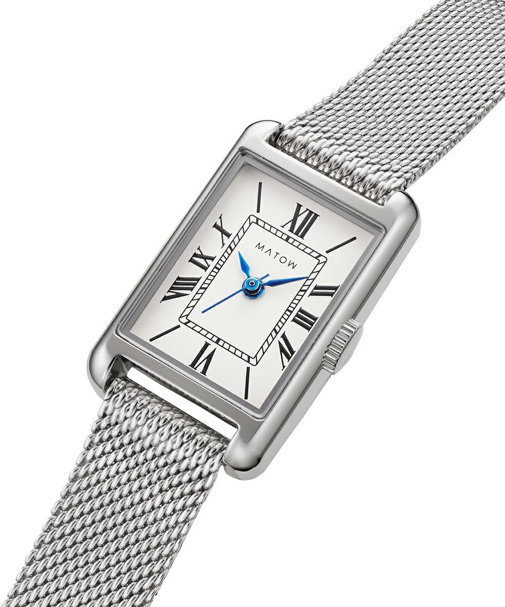 MATOW マトウ TSUKI 朧月 / SQUARE SILVER MESH レディース 腕時計