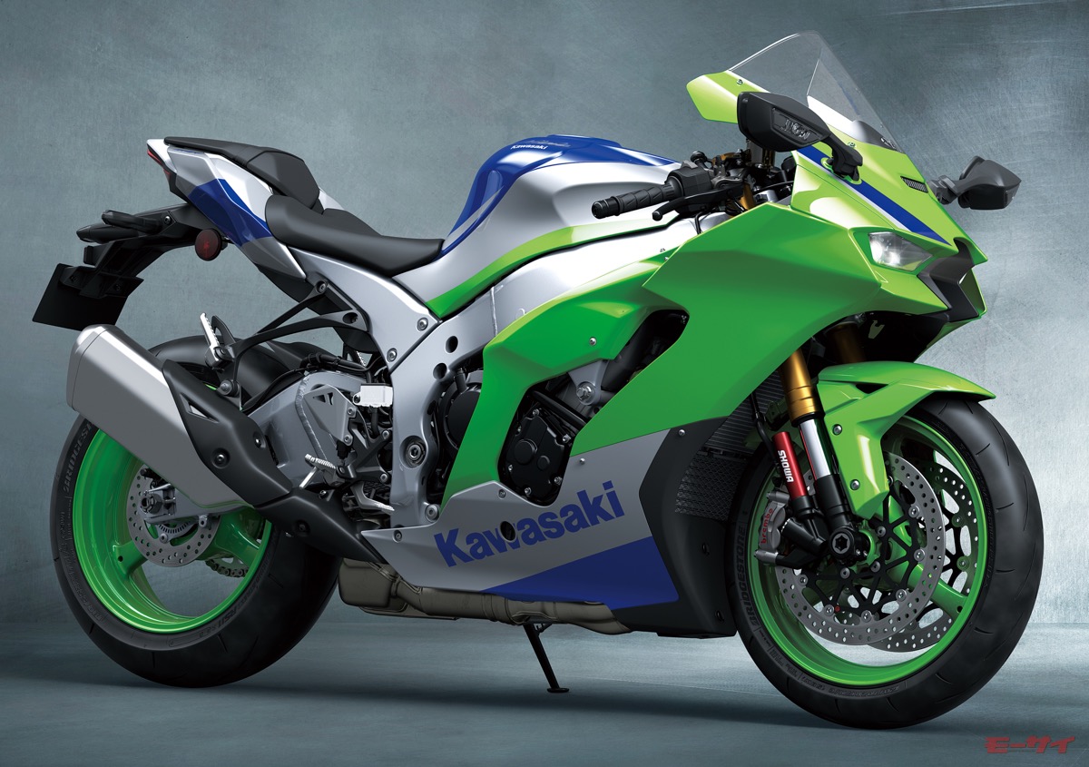Ninja ZX-10R 40th Anniversary Edition」は緑／白／青のスペシャル