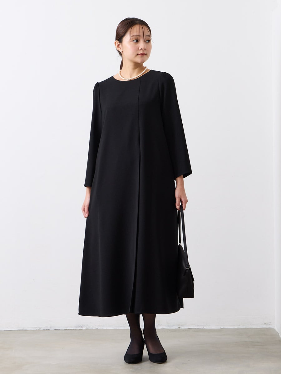 喪服・礼服】【ウォッシャブル】アシンメトリータックテントライン