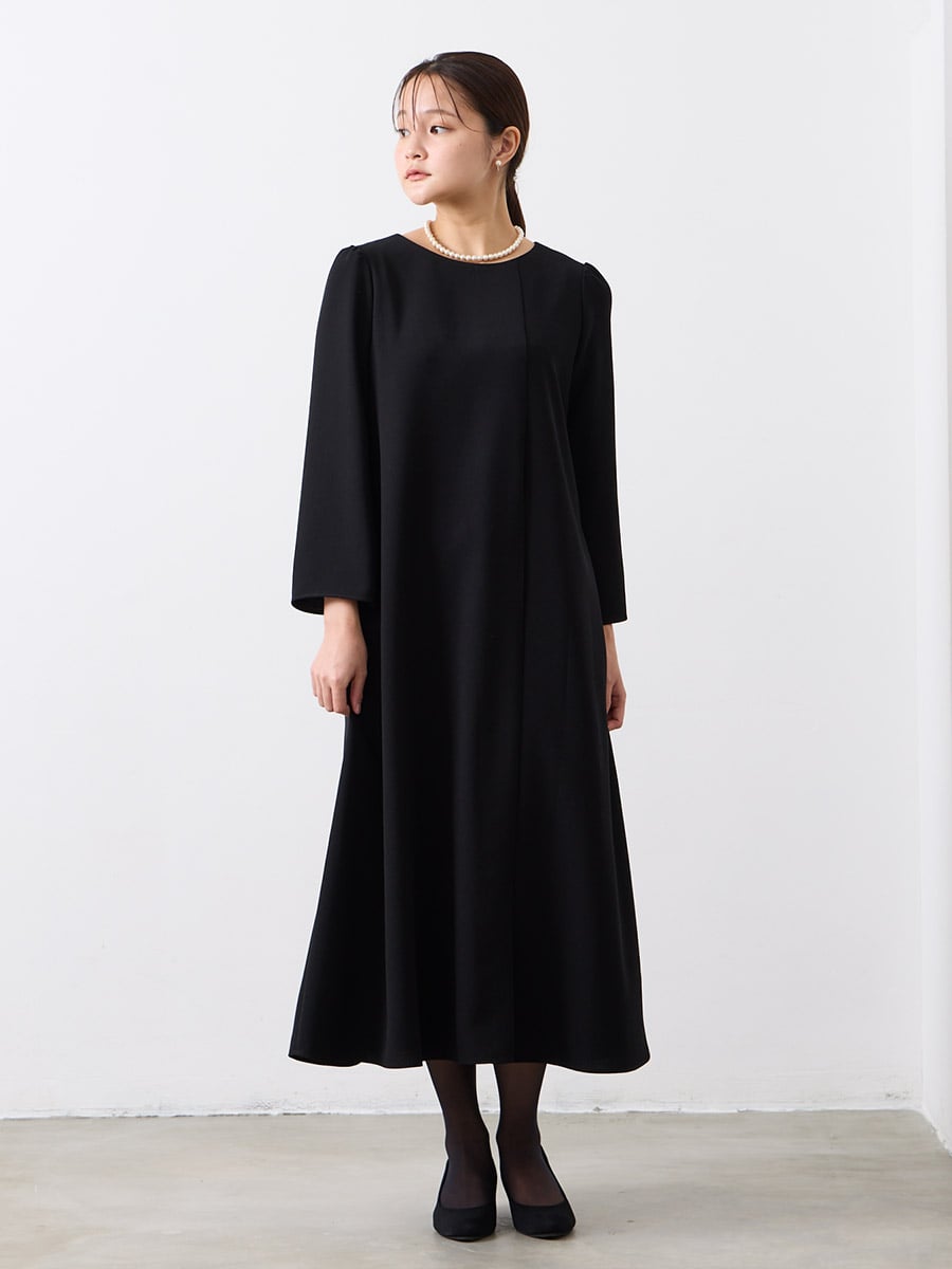 喪服・礼服】【ウォッシャブル】アシンメトリータックテントライン