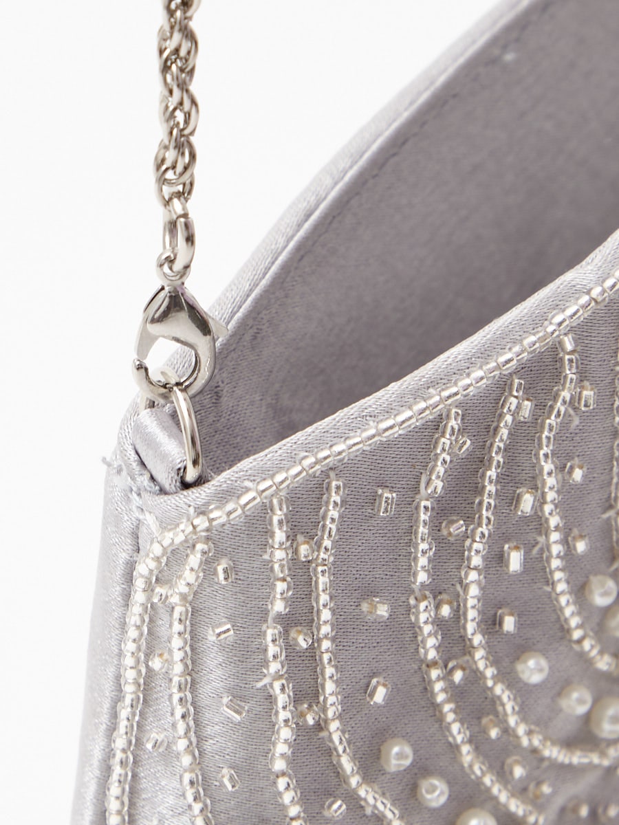 ハンドル付きビーズ刺繍バッグ(FREE ベージュ): AIMER | エメ ｜ミマツ