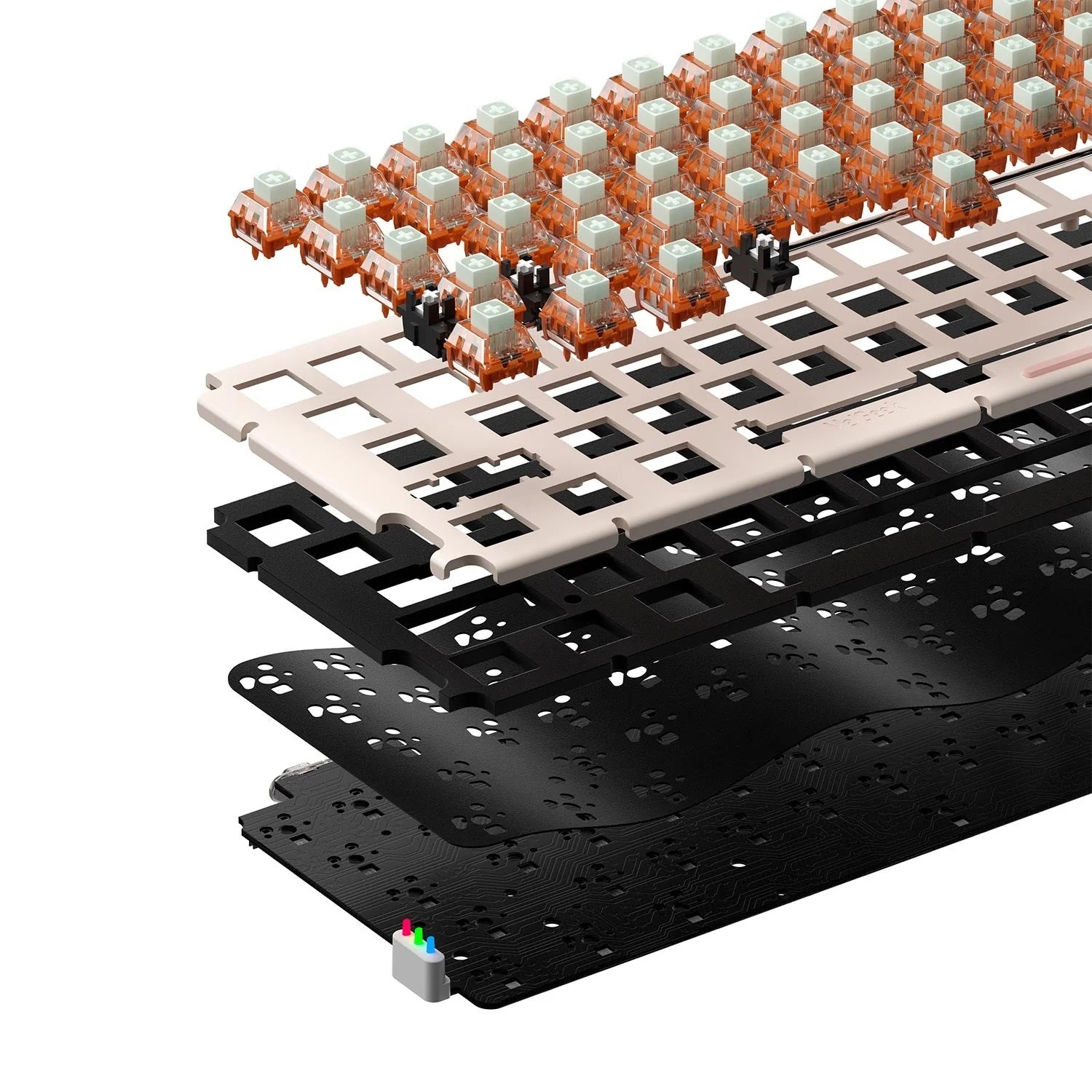 MelGeek Mojo68 RGB LED 65% Double Shot PBT Mechanical Keyboard