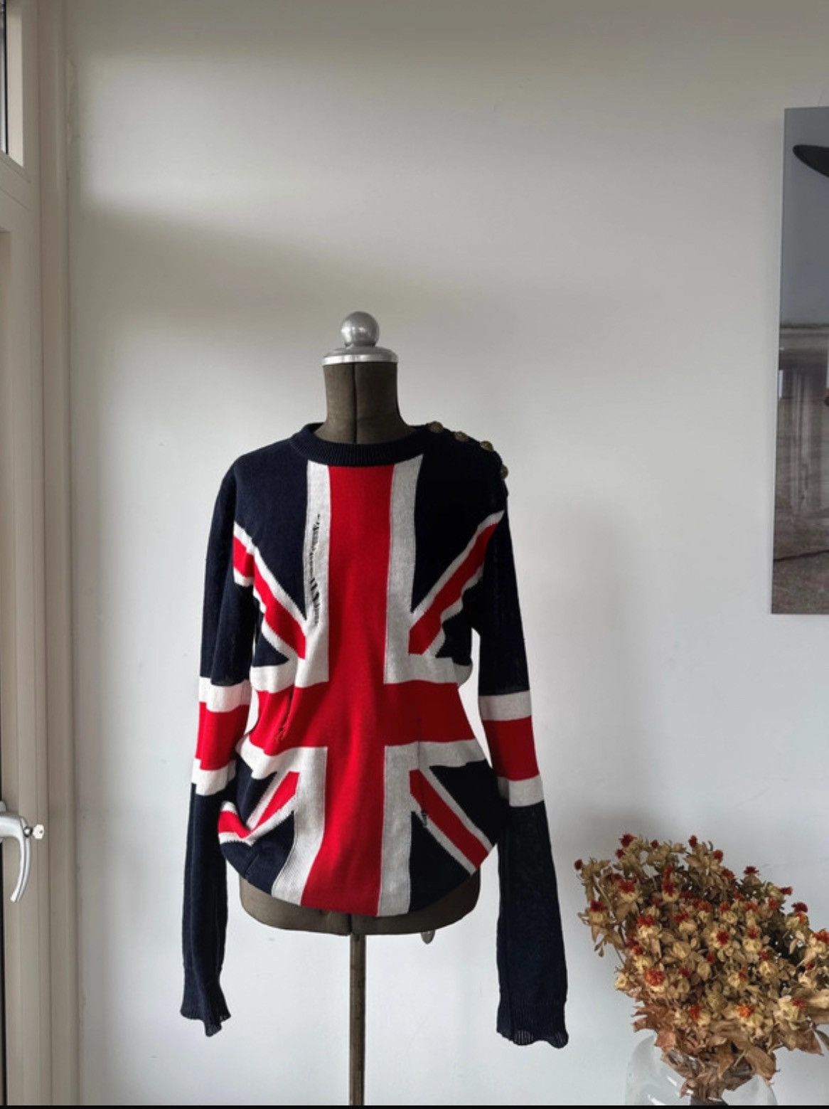Balmain × Pierre Balmain Balmain SS16 Runway Distressed Union Jack