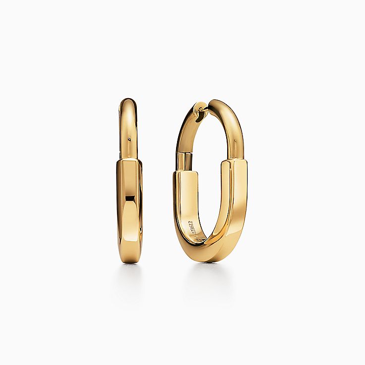 ティファニー ロック ピアス イエローゴールド（ミディアム