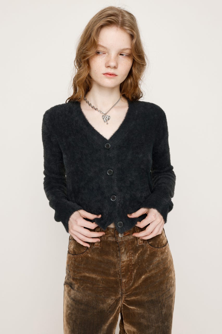 SLY | 【LIMITED ITEM】MINI SHAGGY V／N カーディガン (カーディガン