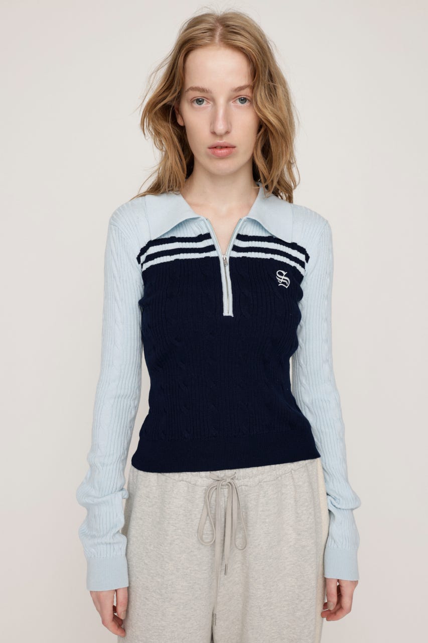 SLY | CABLE COLLAR KNIT トップス (ニット ) |SHEL'TTER WEBSTORE
