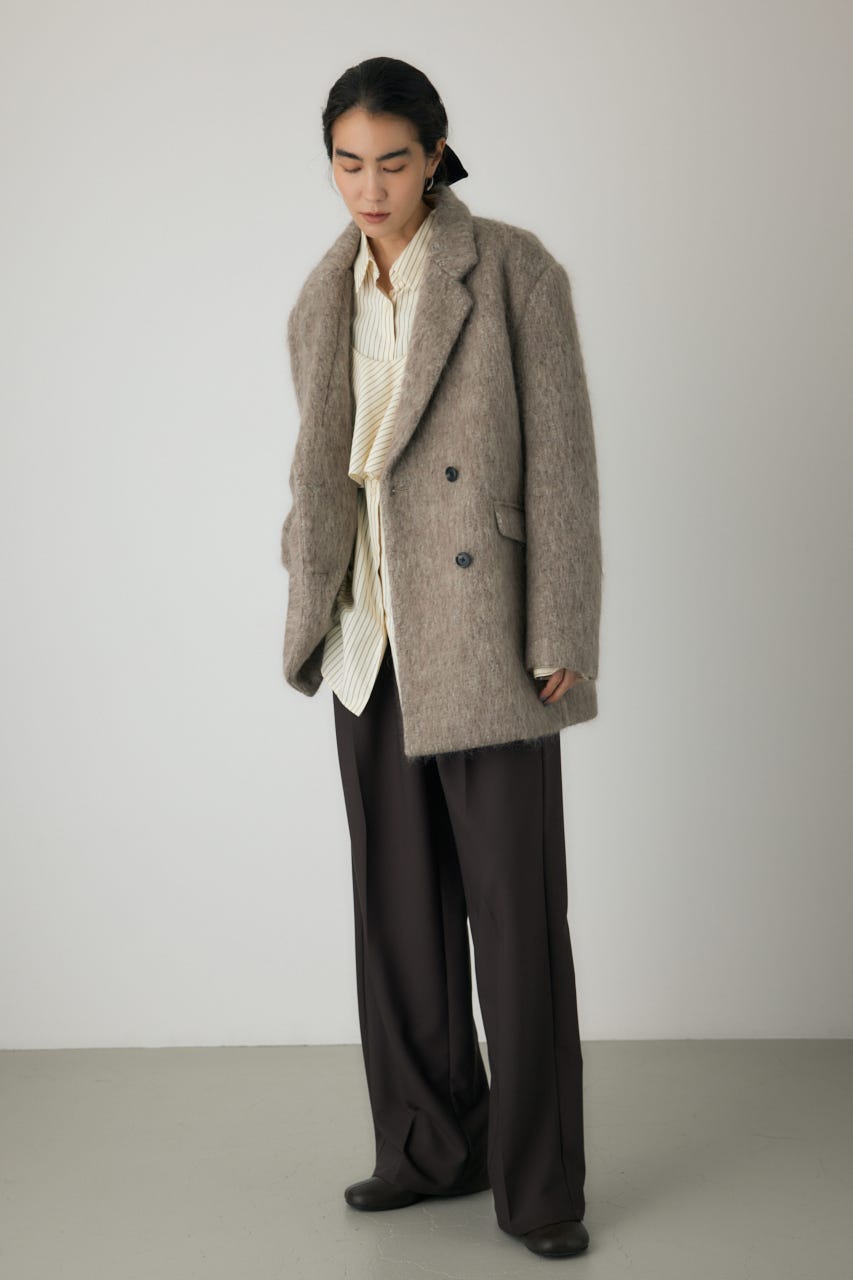 crie conforto | シャギーパデットショルダーコート (コート ) |SHEL