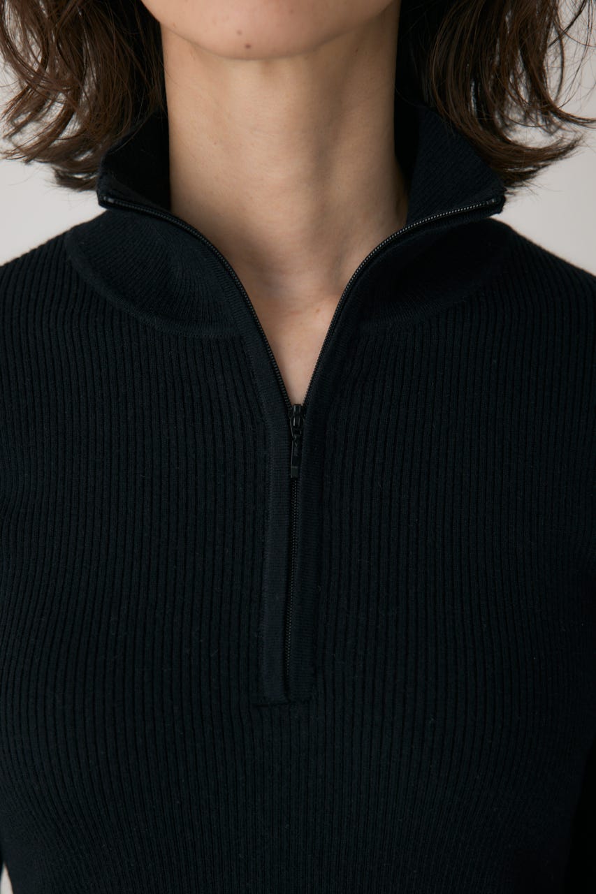 crie conforto | フロントジップタートルニット (ニット ) |SHEL'TTER