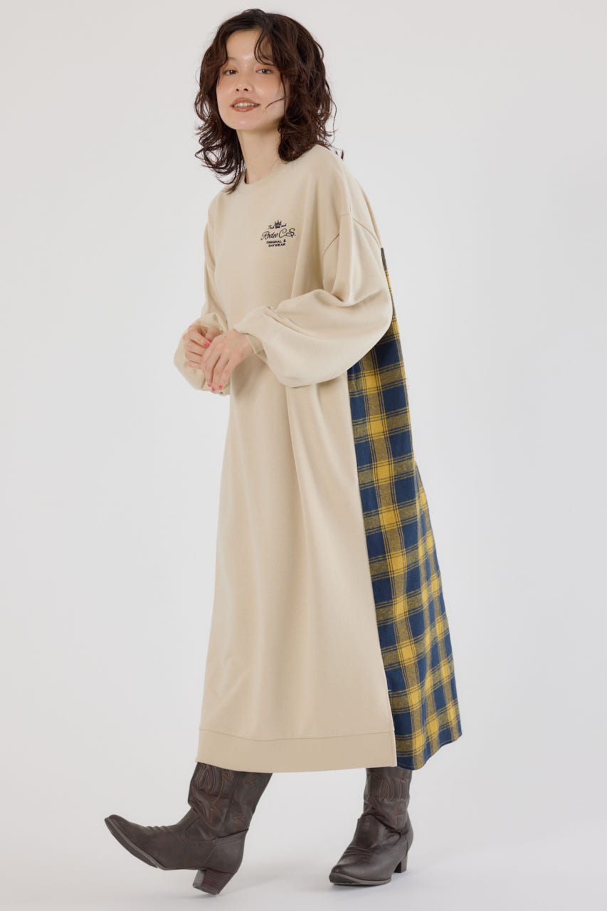 RODEO CROWNS WIDE BOWL | チェックドッキングワンピース (ワンピース