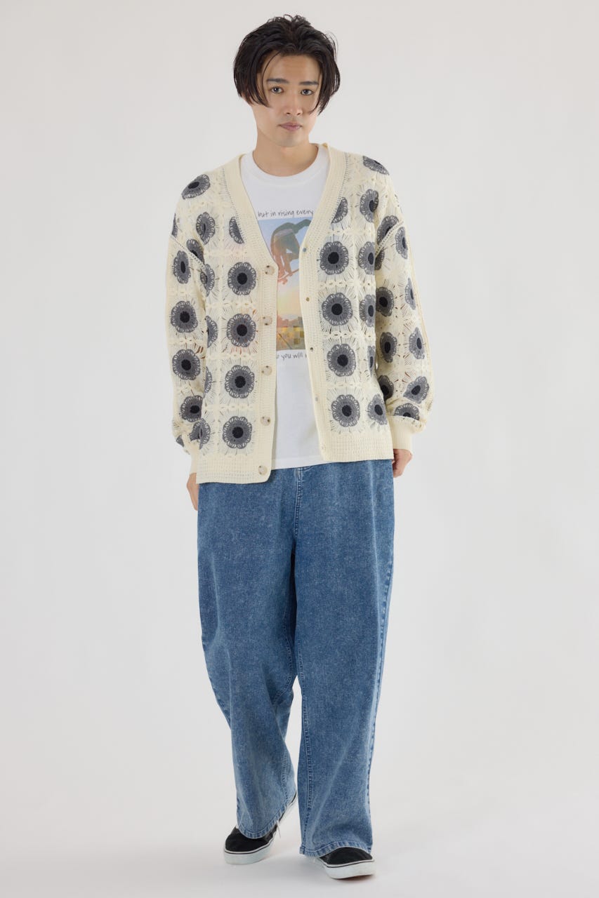 RODEO CROWNS WIDE BOWL | クロシェフラワーニットカーディガン