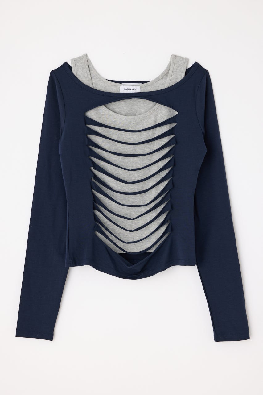 LAGUA GEM | CUTTING 2PIECE トップス (Tシャツ・カットソー(長袖