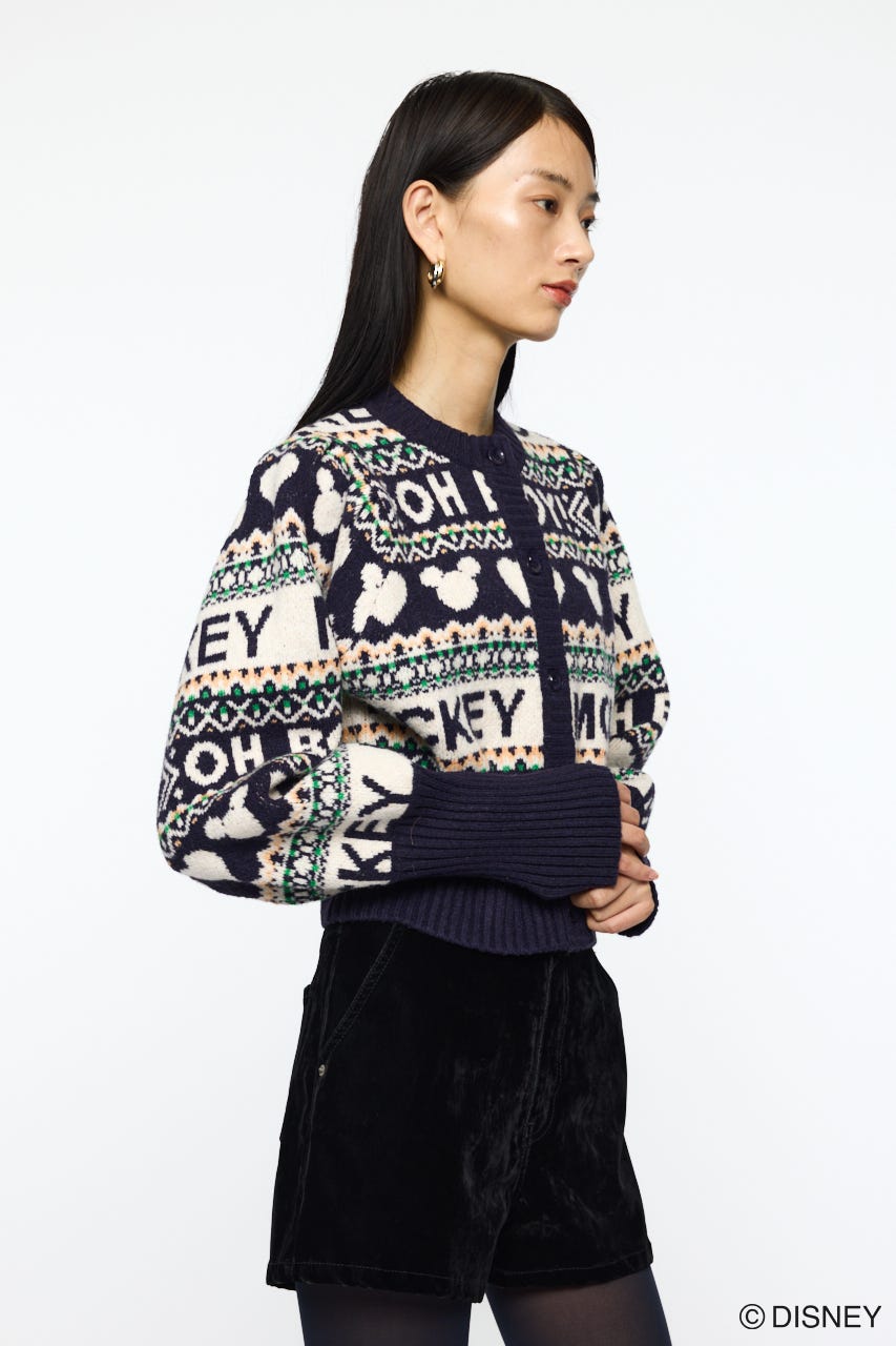 Disney SERIES CREATED by MUS | MD FAIR ISLE ニットカーディガン