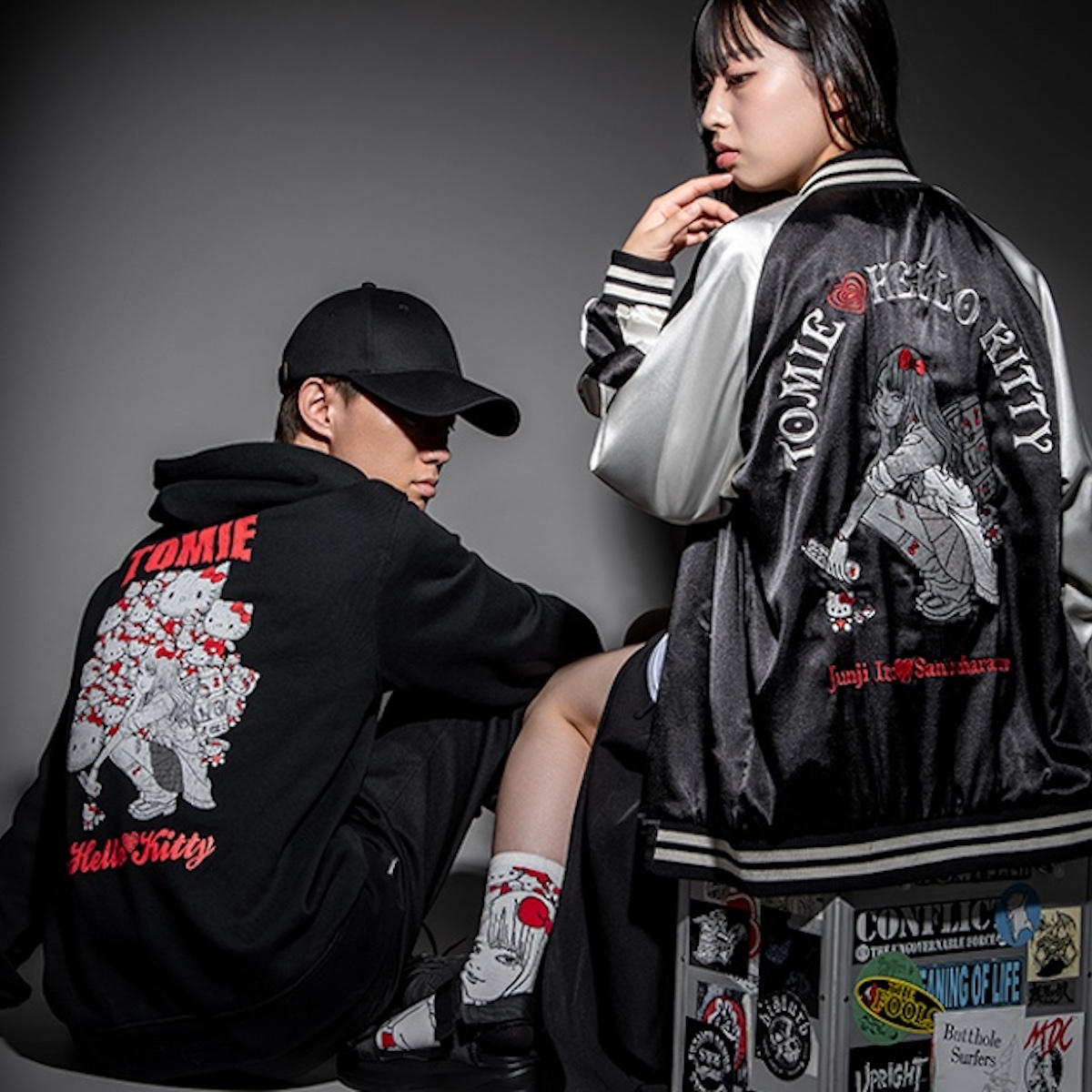 伊藤潤二 × サンリオのコラボ再び “ギャル富江”×ハローキティの新作を