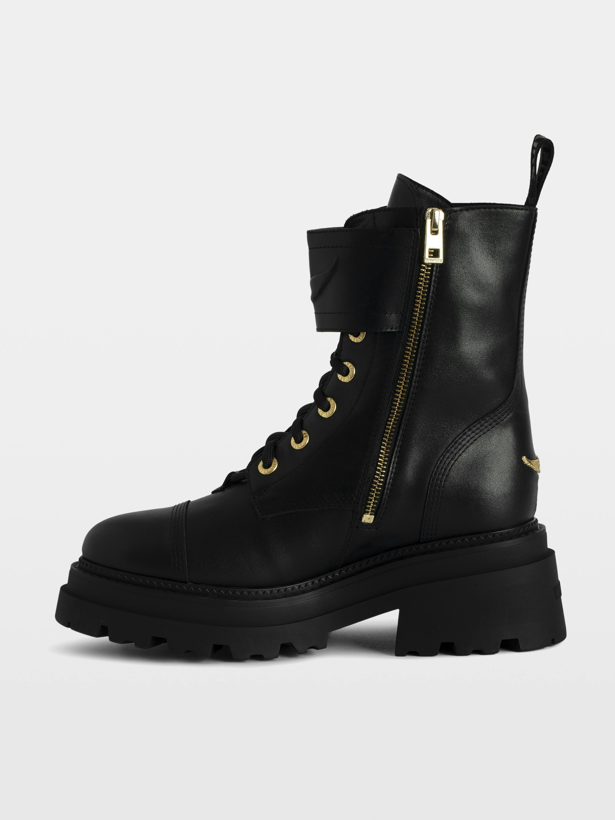 Joe Ride Black Leather Boots | Zadig&Voltaire | Zadig&Voltaire