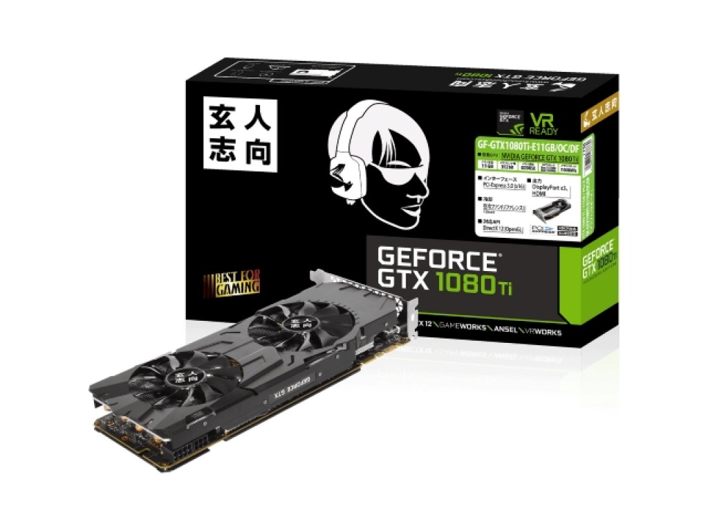 玄人志向からGEFORCE GTX 1080 Tiデュアルファン搭載モデル「GF