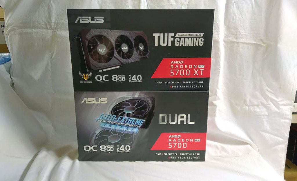 ASUSから3連ファン搭載TUF GAMINGシリーズ RX 5700 XT搭載カードと2連