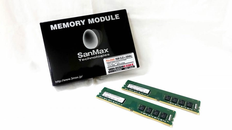 SKhynix Dダイ採用、サンマックスからDDR4 3200MHzネイティブDRAM搭載